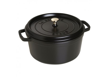 Cocotte Fonte Ronde 28 cm Noir Mat 6,7 l