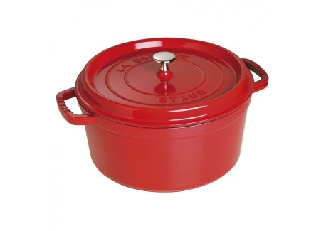 Cocotte Fonte Ronde 30 cm Rouge Cerise 8,4 l 