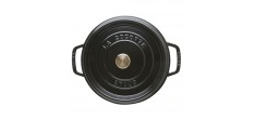 Ronde Stoofpot 34 cm Mat Zwart 12,5 l