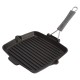 Grill Fonte Carré avec Manche en Silicone 24 x 24 cm