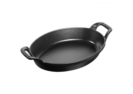 Ovale Ovenschaal 24 cm Mat Zwart 1 l