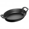 Zie dia Ovale Ovenschaal 24 cm Mat Zwart 1 l
