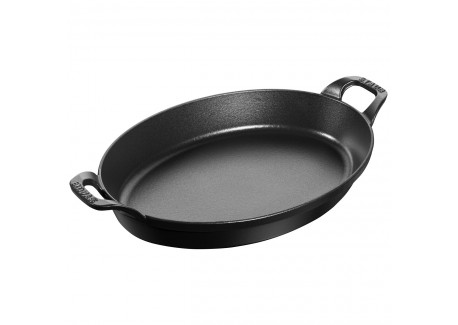 Ovale Ovenschaal 32 cm Mat Zwart 3,7 l