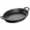 Voir la slide Plat à Four Fonte Oval 32 cm Noir Mat 3,7 l