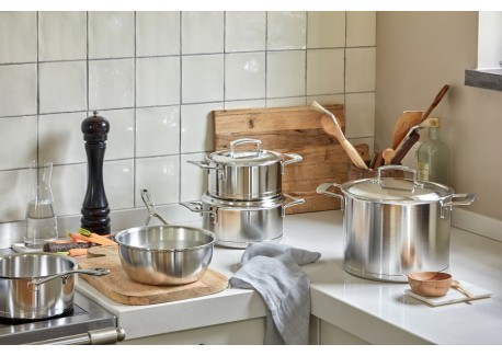 Silver 7 Casserole Inox 22 cm 4 L avec Couvercle