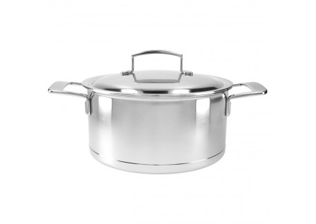 Silver 7 Casserole Inox 24 cm 5,2 L avec Couvercle