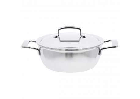 Silver 7 Cocotte Conique Inox 24 cm 3,3 L avec Couvercle