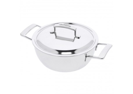 Silver 7 Cocotte Conique Inox 24 cm 3,3 L avec Couvercle