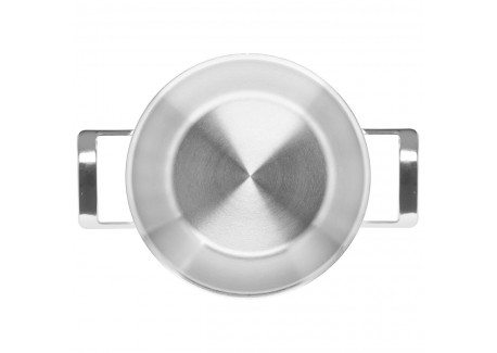 Silver 7 Cocotte Conique Inox 24 cm 3,3 L avec Couvercle