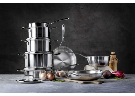Silver 7 Conische Sudderpot RVS 24 cm 3,3 L met Deksel