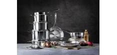Silver 7 Cocotte Conique Inox 24 cm 3,3 L avec Couvercle