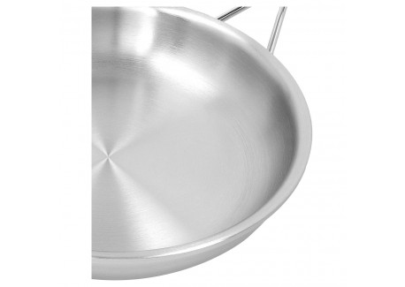 Silver 7 Poêle à Frire Inox 28 cm avec Contre-Poignée 