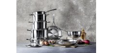 Silver 7 Poêle à Frire Inox 28 cm avec Contre-Poignée 