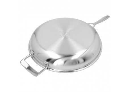 Silver 7 Poêle à Frire Inox 32 cm avec contre-poignée 