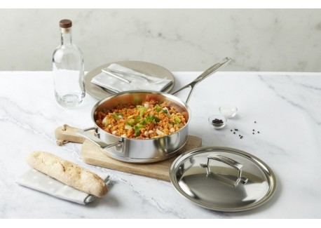 Silver 7 Sauteuse Basse Inox 24 cm 2,75 L avec Couvercle