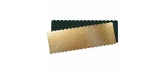 Plateau Carton pour Bûche, Cake, Gâteau Rectangulaire 30x10 cm Doré et
