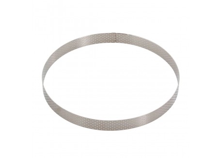 Cercle à Tarte Perforé Rond Valrhona 24,5x2 cm