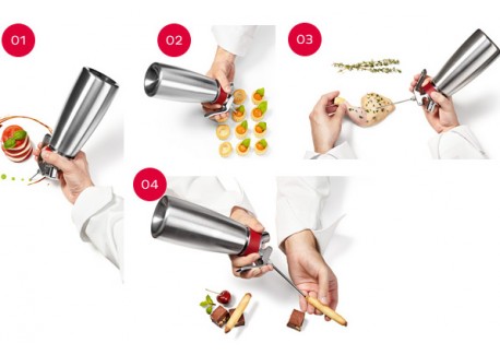 Fill-It Douilles Aiguilles Injection Inox pour Siphons de cuisine 4 pc
