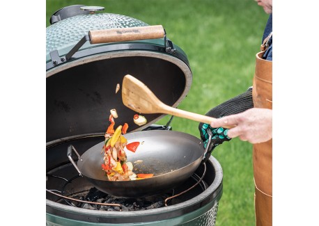 Wok Acier Carbone 40 cm avec Spatule Bambou