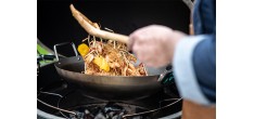 Wok Acier Carbone 40 cm avec Spatule Bambou