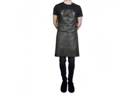 Vintage BBQ Aprons Keukenschort Leer Grijs