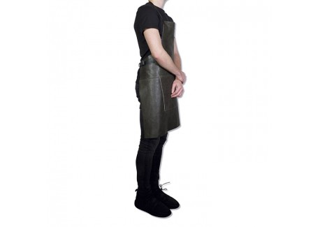Vintage BBQ Aprons Keukenschort Leer Grijs