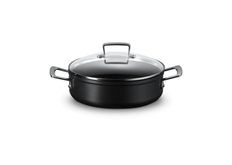Les Forgées Antikleef Sauteuse met Rechte Wand en Deksel 24 cm