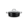 Zie dia Les Forgées Antikleef Sauteuse met Rechte Wand en Deksel 24 cm
