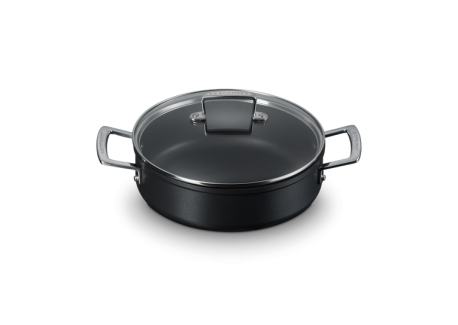 Les Forgées Antikleef Sauteuse met Rechte Wand en Deksel 24 cm