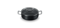 Les Forgées Antikleef Sauteuse met Rechte Wand en Deksel 24 cm