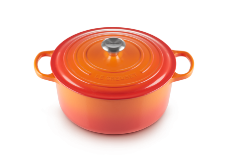 Signature Ronde Gietijzeren Stoofpot 4,2 L Oranje-rood (24 cm)