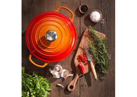 Cocotte Fonte Signature Ronde 4,2 L Orange Volcanique (24 cm)