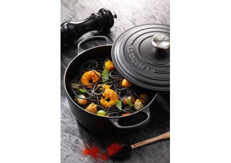 Signature Ronde Gietijzeren Stoofpot 4,2 L Mat Zwart (24 cm)