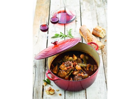 Signature Ronde Gietijzeren Stoofpot 8,1 L Kersenrood (30 cm)