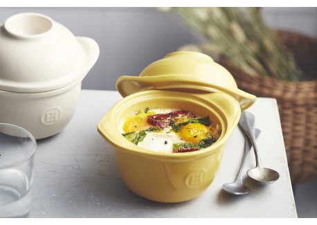 Mini Cocotte "l'Oeuf" Argile Blanc Cassé 