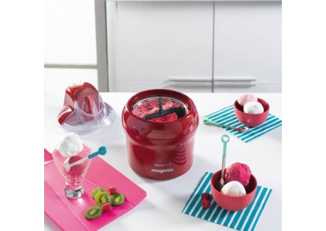 Le Glacier  Ijsmaker RVS Kom 1,5 L Rood