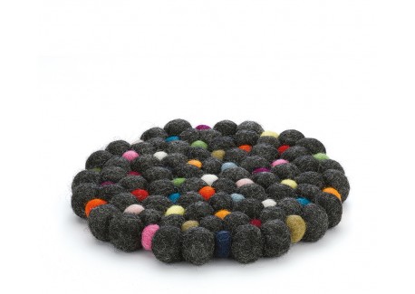 Lana Sous Plat Rond Noir