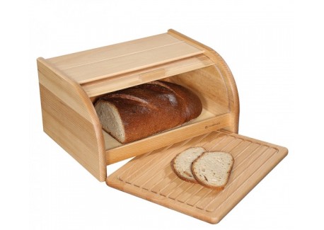 Country Boîte à Pain en Bois avec Planche