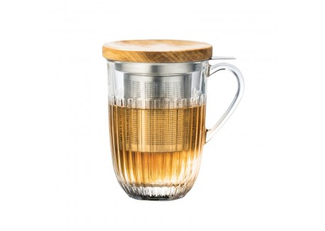 Ouessant Theeglas met Filter en Deksel 36 cl
