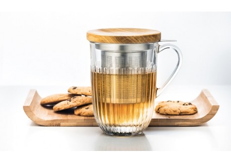 Ouessant Theeglas met Filter en Deksel 36 cl