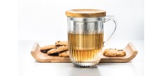 Ouessant Verre à Thé avec Filtre et Couvercle 36 cl