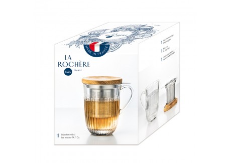 Ouessant Theeglas met Filter en Deksel 36 cl