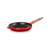 Zie dia Signature Koekenpan met Houten Steel 28 cm Kersenrood