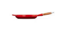 Signature Koekenpan met Houten Steel 28 cm Kersenrood