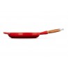 Zie dia Signature Koekenpan met Houten Steel 28 cm Kersenrood