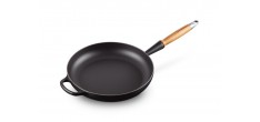 Signature Koekenpan met Houten Steel 28 cm Mat Zwart
