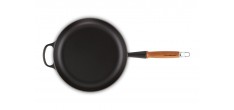 Signature Koekenpan met Houten Steel 28 cm Mat Zwart