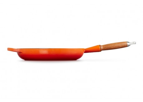 Signature Koekenpan met Houten Steel 28 cm Oranje-Rood