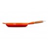Zie dia Signature Koekenpan met Houten Steel 28 cm Oranje-Rood