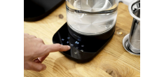 Enfinigy Black Bouilloire Electrique en Verre Température Réglable 1,7